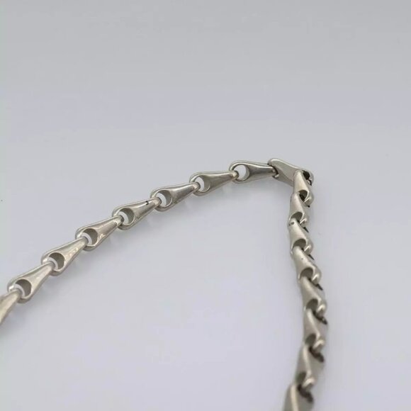 CELINE Chain Shoulder Bag Enamel Black Silver Auth ar13323 - Picture 9 of 16